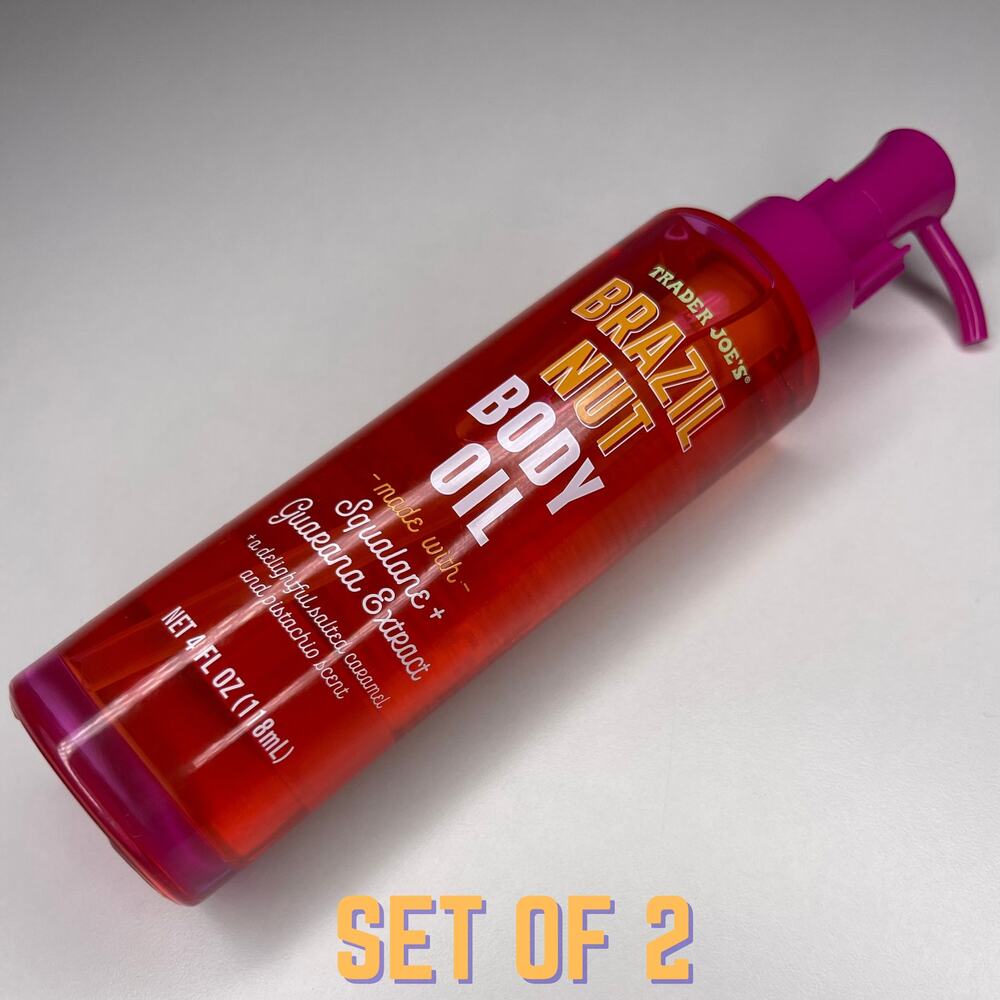 2x Trader Joe’s Brazil Nut Body Oil w/ Squalane — Salted Caramel Pistachio Scent